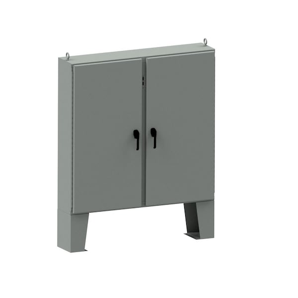 3 Point Latch with Padlock Handle Electrical Enclosures, 72 in H, 12 in D, 73 in W, 4X